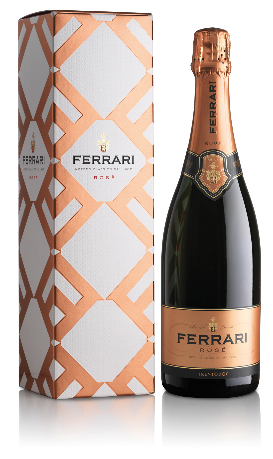<b>Ferrari</b><br>Rosé<br>Spumante Classico Trento DOC